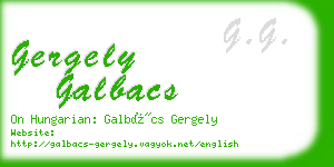 gergely galbacs business card